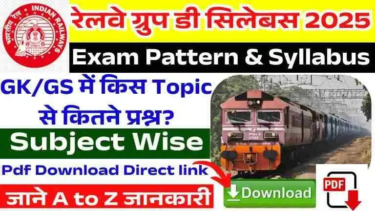 RRB Group D Syllabus 2025 In Hindi